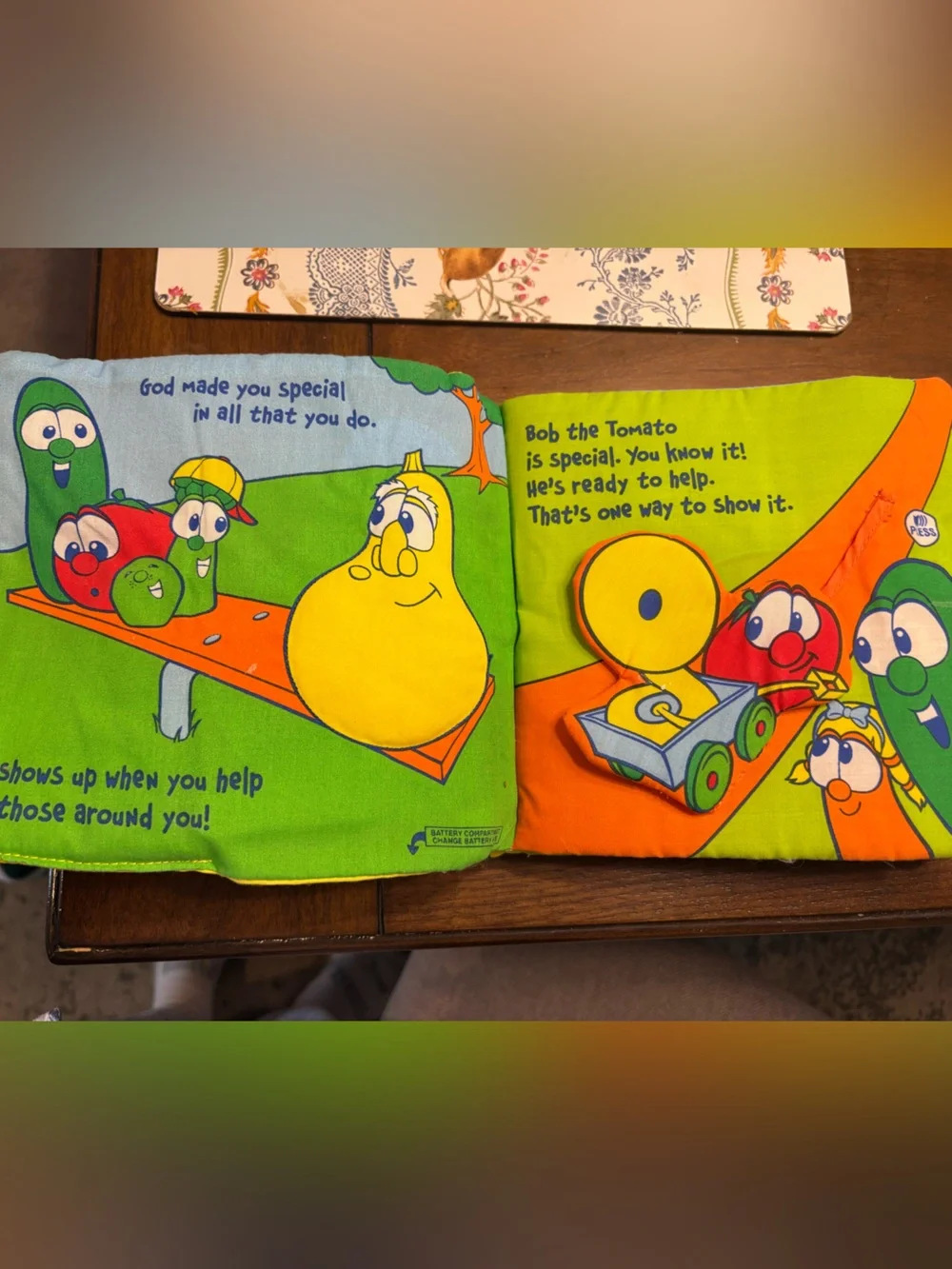 VeggieTales God Made You Special - Interactive Cloth Sound Book, Soft Play